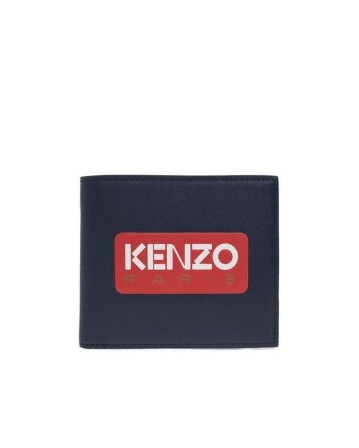 KENZO Blue Paris Leather Wallet for men