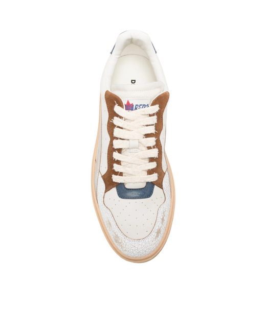 DSquared² Multicolor Distressed Panelled Sneakers for men