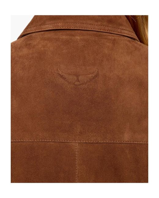 Zadig & Voltaire Brown Lessa Suede Jacket