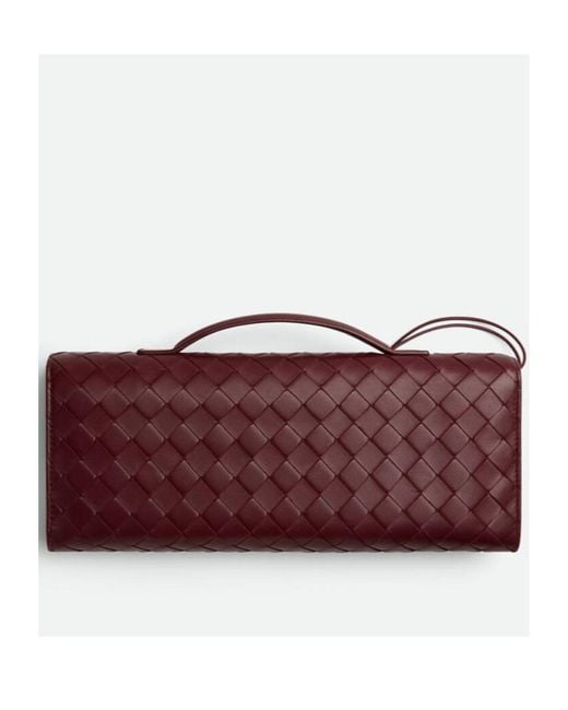 Bottega Veneta Red Andiamo Intrecciato Clutch Bag