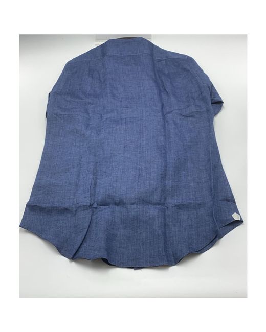 Loro Piana Blue André Long-Sleeved Shirt for men