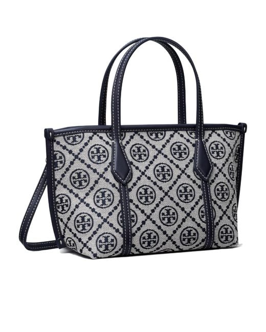 Tory Burch Black T Monogram Mini Perry Tote Bag