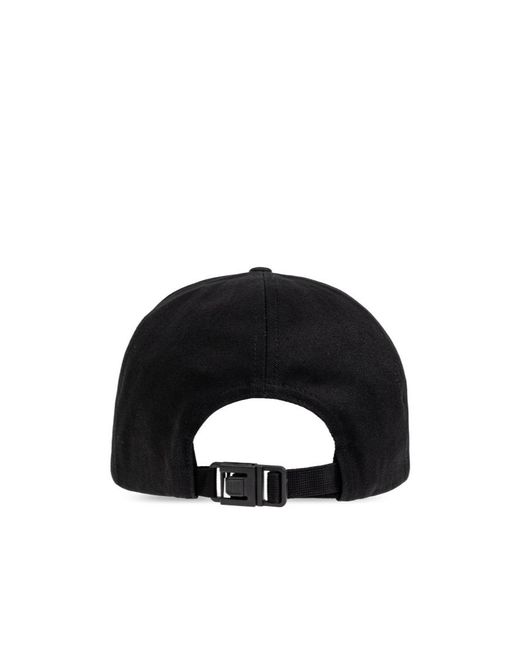 Moncler Black Logo Patch Baseball Cap for men