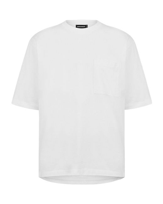 DSquared² White Solid Color T-Shirt for men