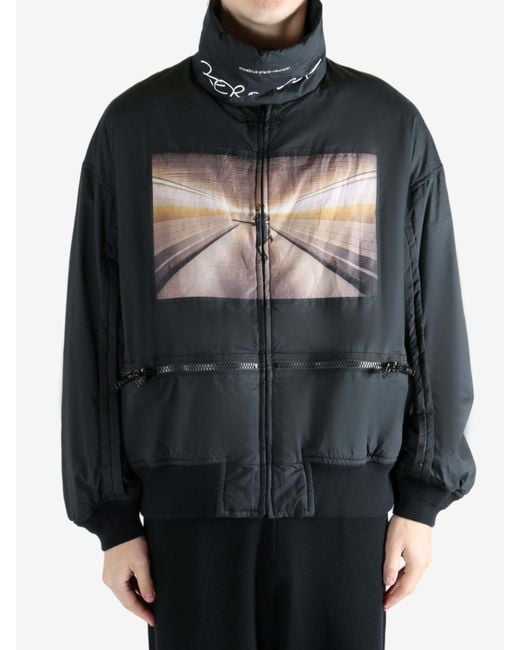 Undercover Black Elastic Hem Coat for men