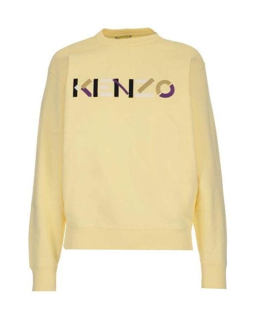 KENZO Metallic Logo-Print Crew Neck Sweatshirt