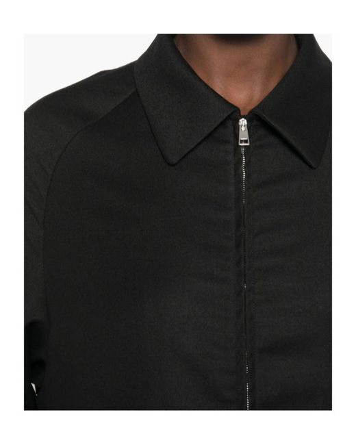 Barena Black Collared Zipup Bomber Jacket