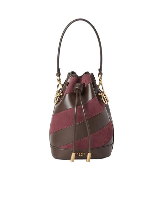 Fendi Brown Mon Tresor Mini Drawstring Bucket Bag