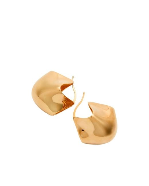 Khaite Metallic Lotus-Shaped Earrings