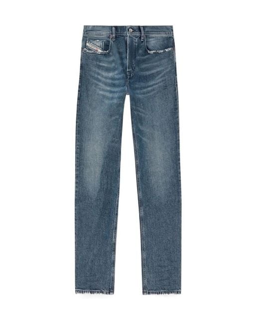 DIESEL Blue 2023 D-Finitive 007Y7 Distressed Jeans for men