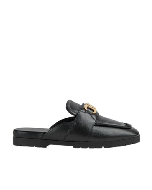 Gucci Black Horsebit Slip-On Mules for men