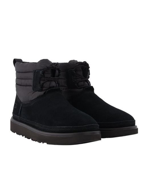 Ugg Black Classic Mini Padded Ankle Boots for men