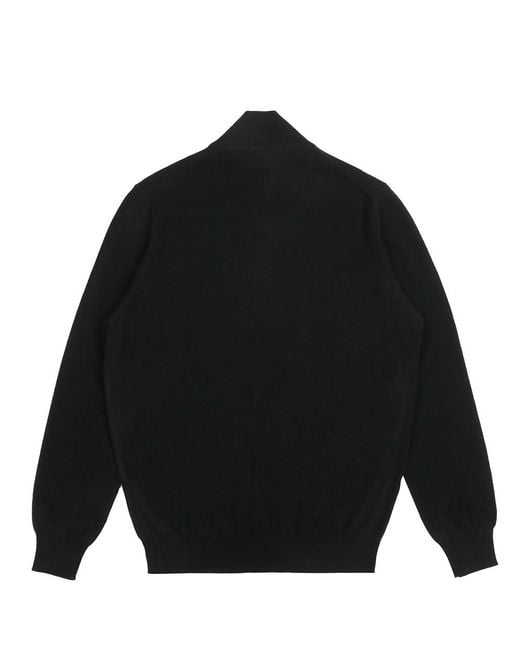 Ferragamo Black Semi-Zipper Sweater for men