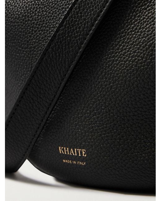 Khaite Black Augustina Small Zipped Shoulder Bag