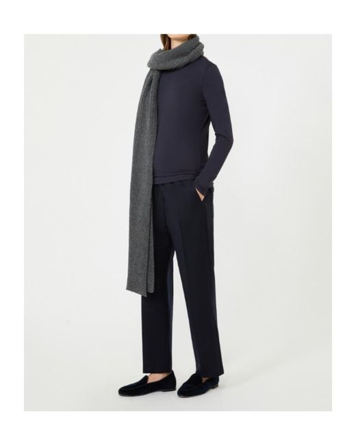 Weekend by Maxmara Black Stretch Wool Flannel Trousers