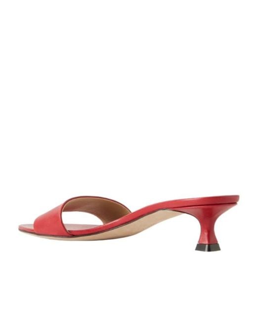 The Row Red Combo Leather Mules