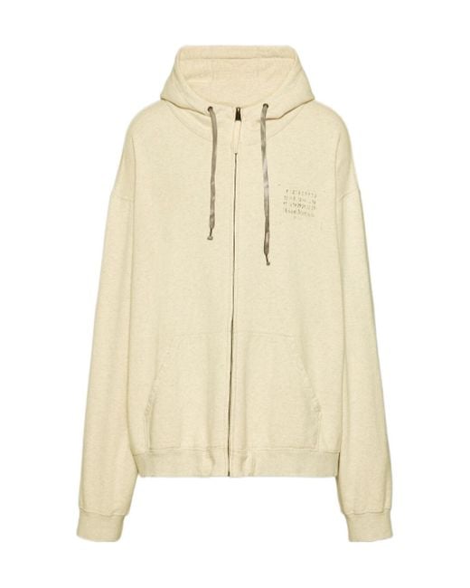 Maison Margiela メゾンマルジェラ / Stamp Logo Zip Hoodie MAISON MARGIELA Off-White Stamp Logo Zip Hoodie - Hoodies