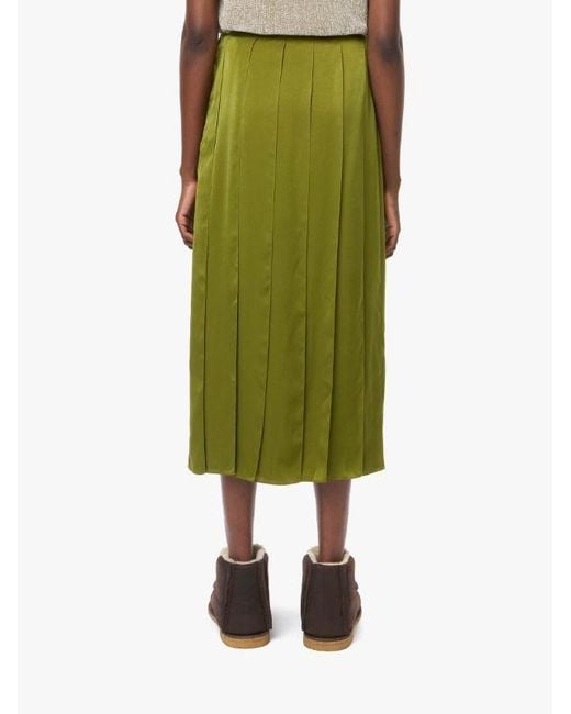 J.W. Anderson Green Ribbon-Panel Midi Skirt