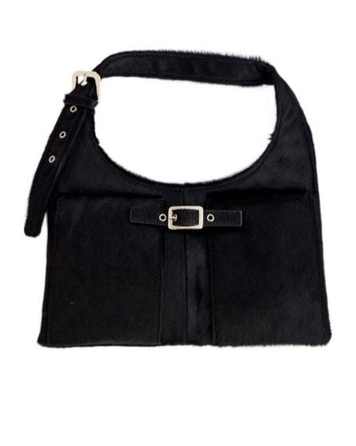 GIMAGUAS Black Magnetic Buckle Shoulder Bag