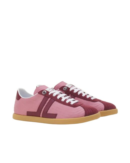 Lanvin Purple Glen Quilted Low-Top Sneakers for men