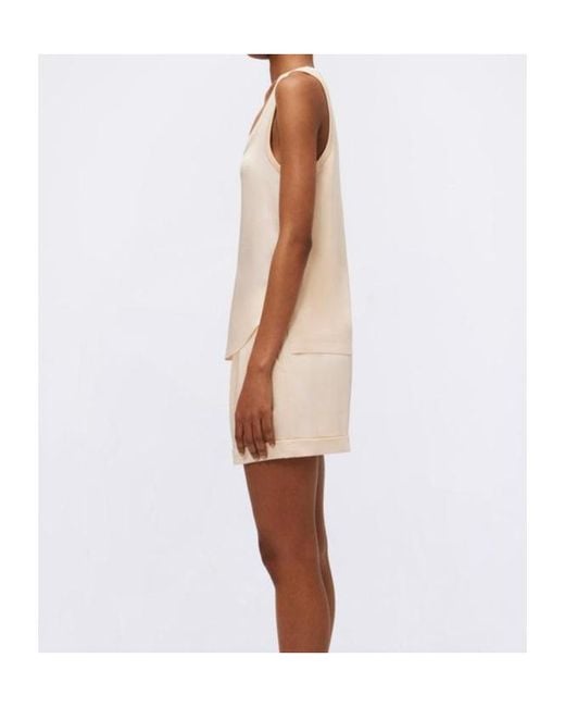 Jonathan Simkhai Natural Faro Panelled Tank Top