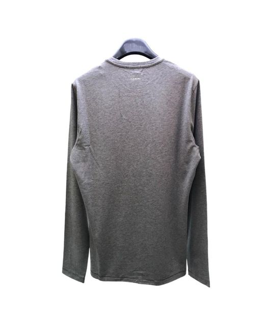 Iceberg Gray Round Collar And Long-Sleeved T-Shirt for men