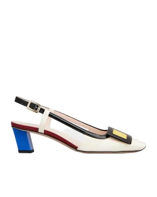 Roger Vivier Multicolor Escarpins Slingback Belle Vivier En Cuir Verni
