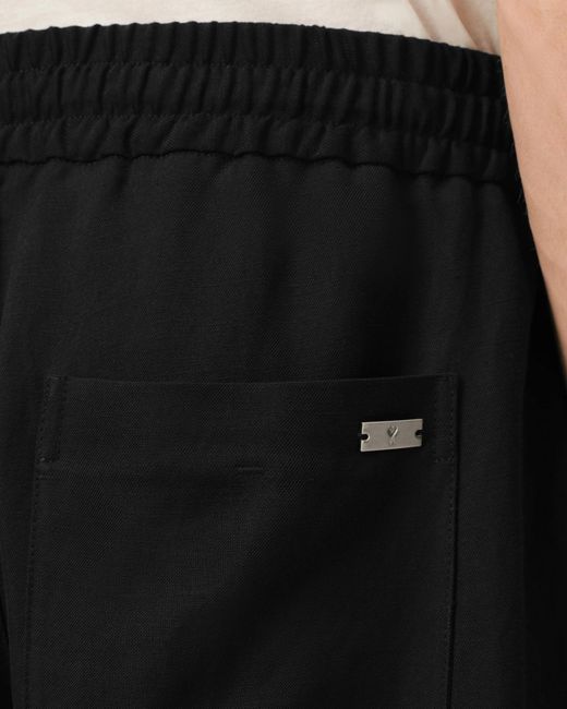 AMI Black Ami Elasticated Waist Trousers for men