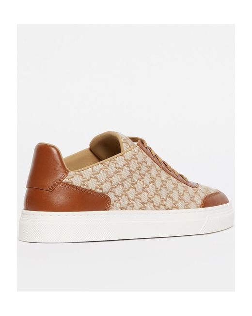 Max Mara Brown Jacquard-Knit Monogram Sneakers