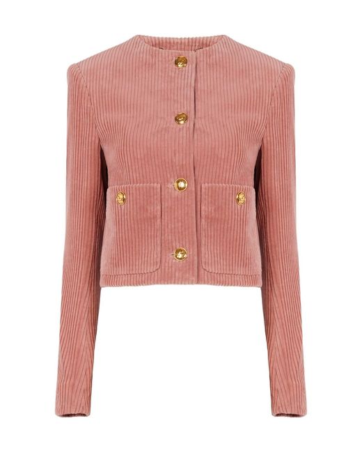 Chloé Pink Cropped Boxy Jacket