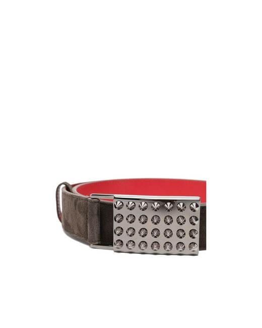 Christian Louboutin White Funky Studded Belt for men