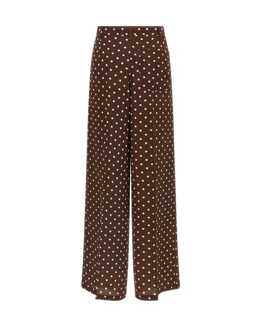 P.A.R.O.S.H. Brown P.A.R.O..H. Sbillo Polka Dot Printed Pants