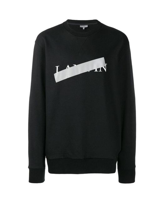 Lanvin Black Round-Necked Casual Sweater for men