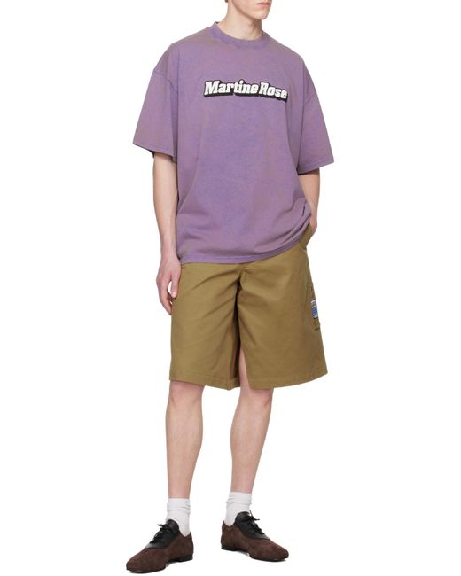 Martine Rose Natural Khaki Twisted Skate Shorts for men