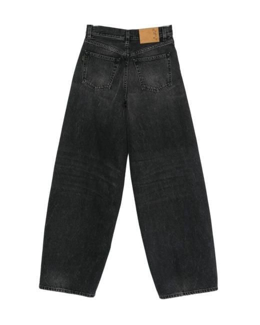 Haikure Black Bethany High-Waist Wide-Leg Jeans