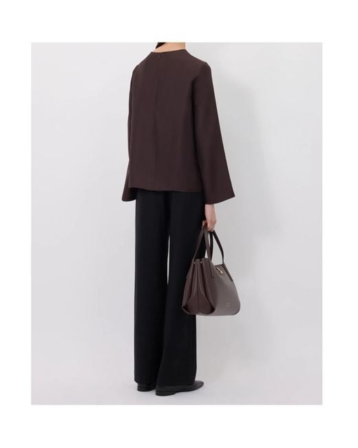 Loulou de Saison Brown Azae Draped Top