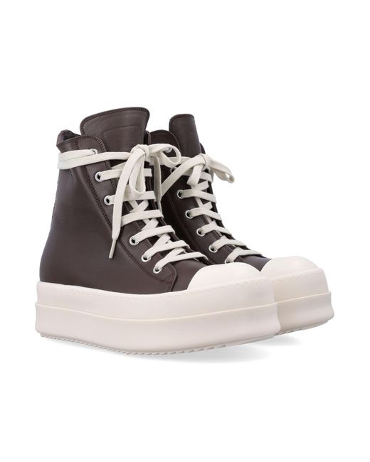 Rick Owens Brown Lace-Up-Fastening Sneakers