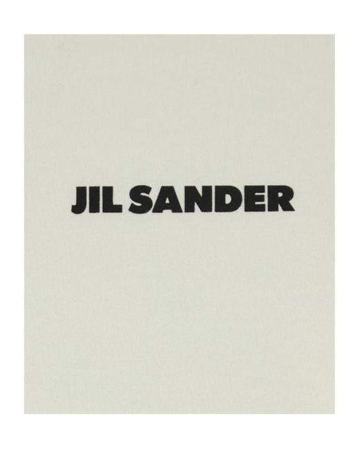 Jil Sander White Long-Sleeved Crewneck T-Shirt for men