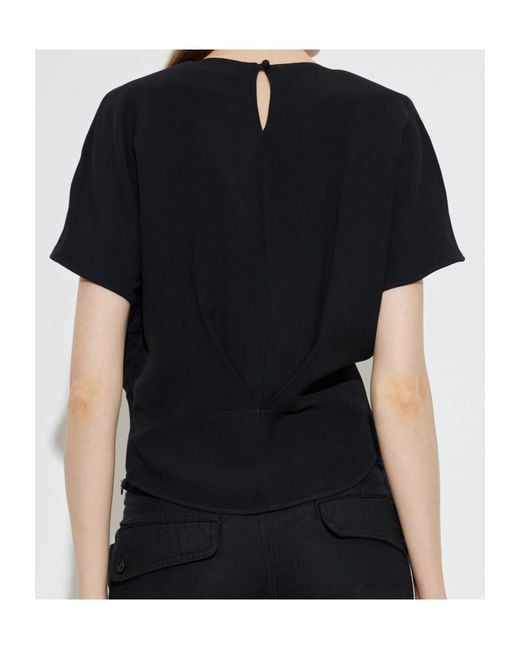 Isabel Marant Black Crew Neck Short-Sleeved T-Shirt