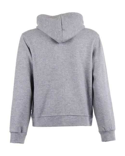 Circolo 1901 Gray Wool Zip-Up Hoodie for men