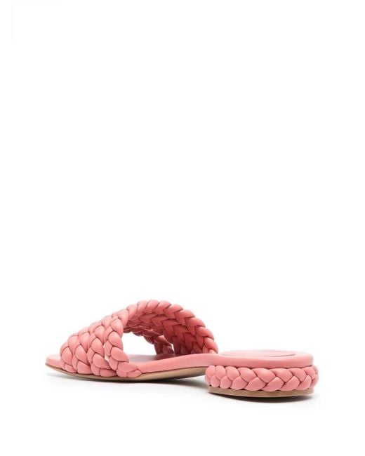 Gianvito Rossi Pink Knitted Slippers