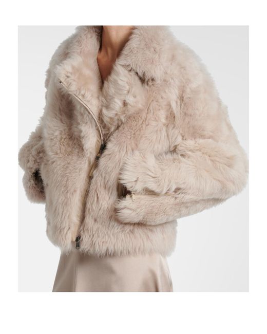 Brunello Cucinelli Natural Shearling Jacket