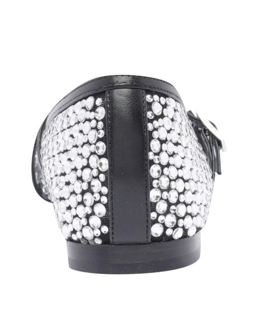 Mach & Mach Gray Buckle Ballet Shoes