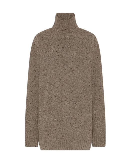 The Row Brown Mirai Turtleneck Sweater