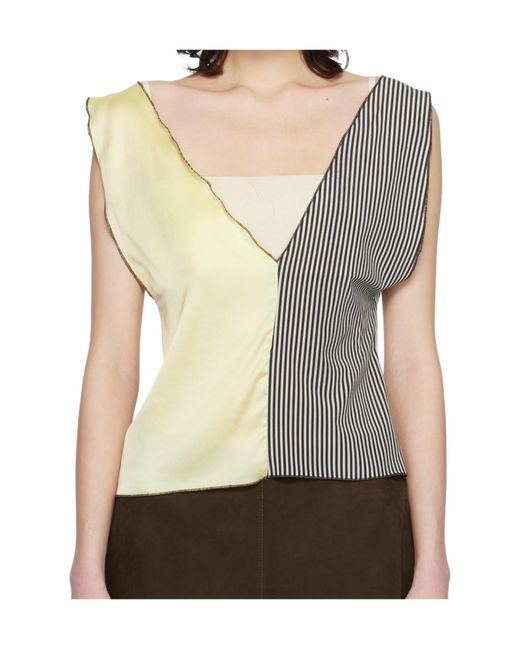 Baserange Natural Striped Top