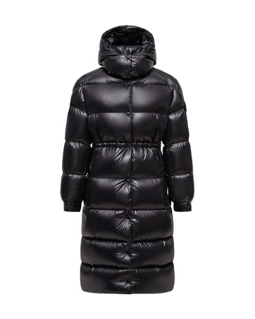 Moncler Black Cavettaz Hooded Long Down Jacket