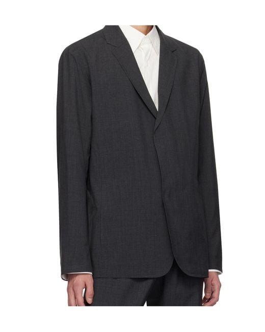 Veilance Gray Convex Wool Blazer for men