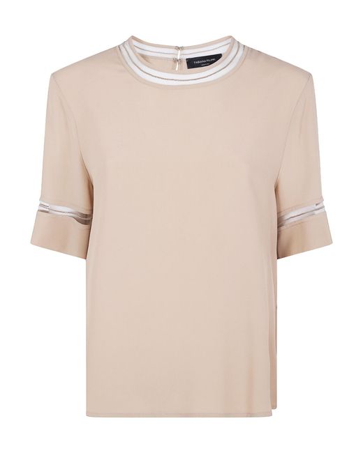 Fabiana Filippi Natural Transparent Detail T-Shirt