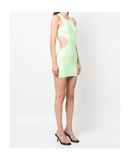 Reina Olga Green Cut-Out Sleeveless Minidress