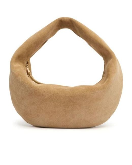 Khaite Metallic Medium Olivia Suede Hobo Bag
